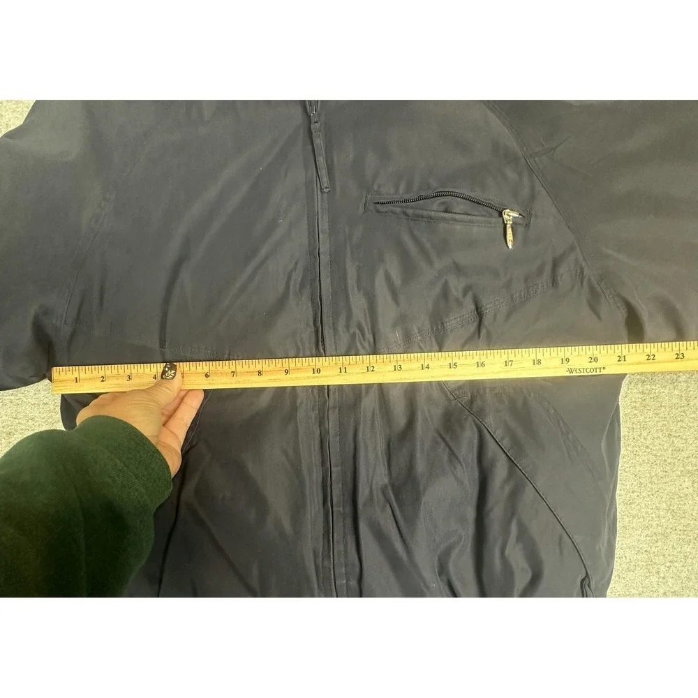 Aberdeen‎ Collection Jacket Mens Medium Navy Quilted Removable Liner Bomber Coat